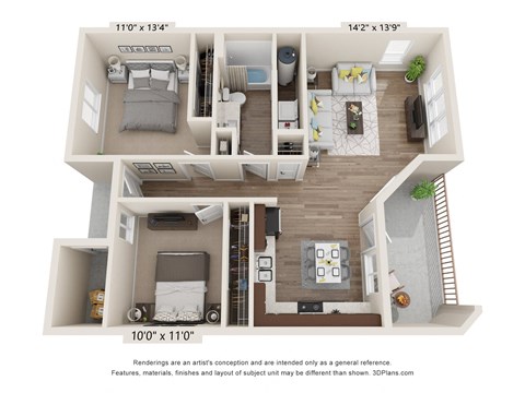 bedroom floor plan anjou 1600 a, opens a dialog  at Brooklyn West, Missoula, Montana